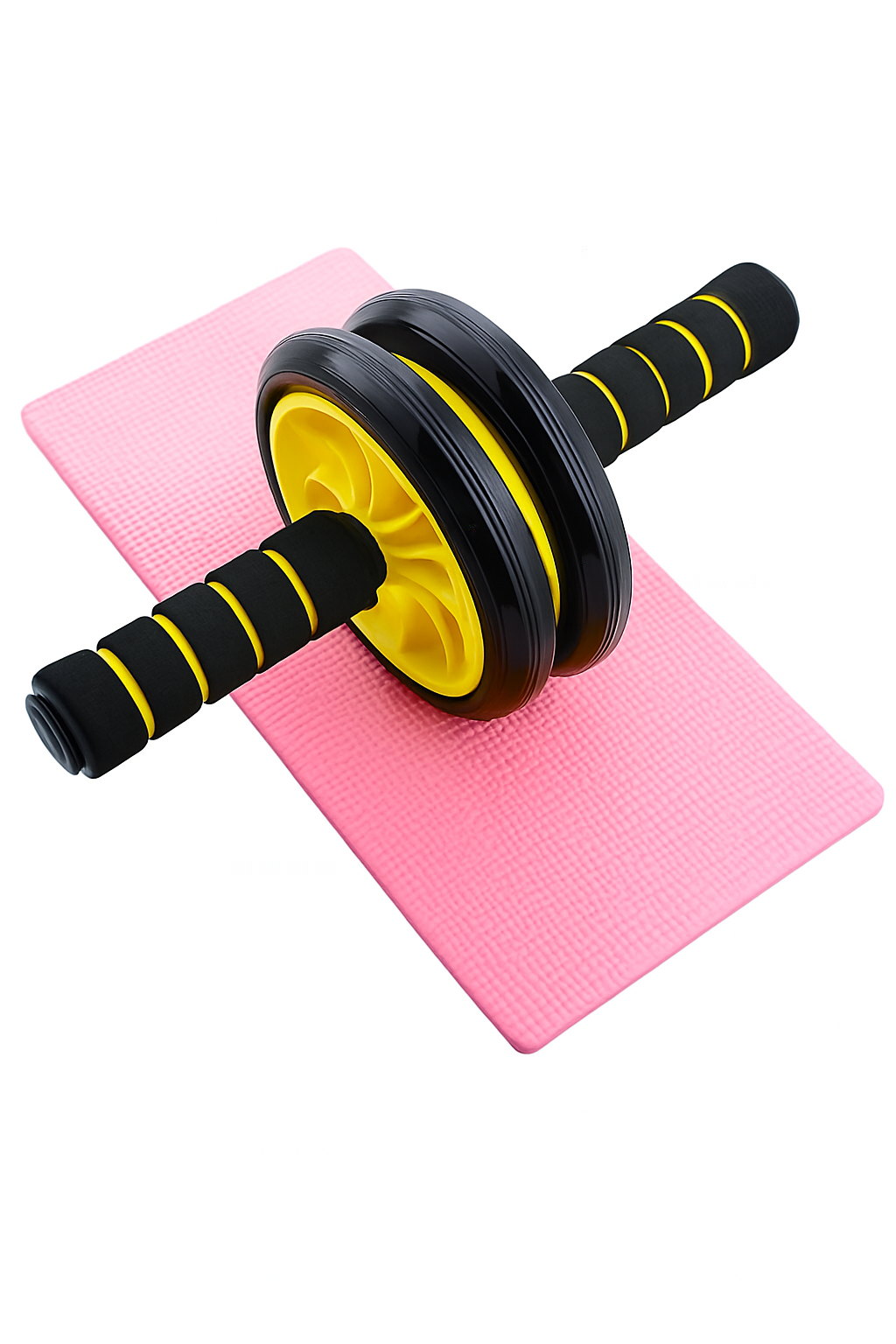 Double Wheel Ab Roller – Non-Slip Handles and Knee Support Pad