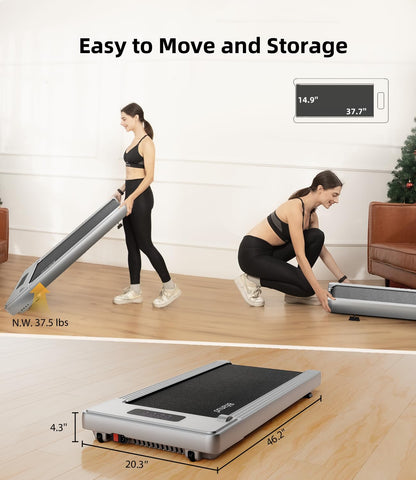 Bifanuo Walking Pad - Under Desk Treadmill for Home/Office, Portable with Remote Control LED Display - Ideal for Fitness Enthusiasts
