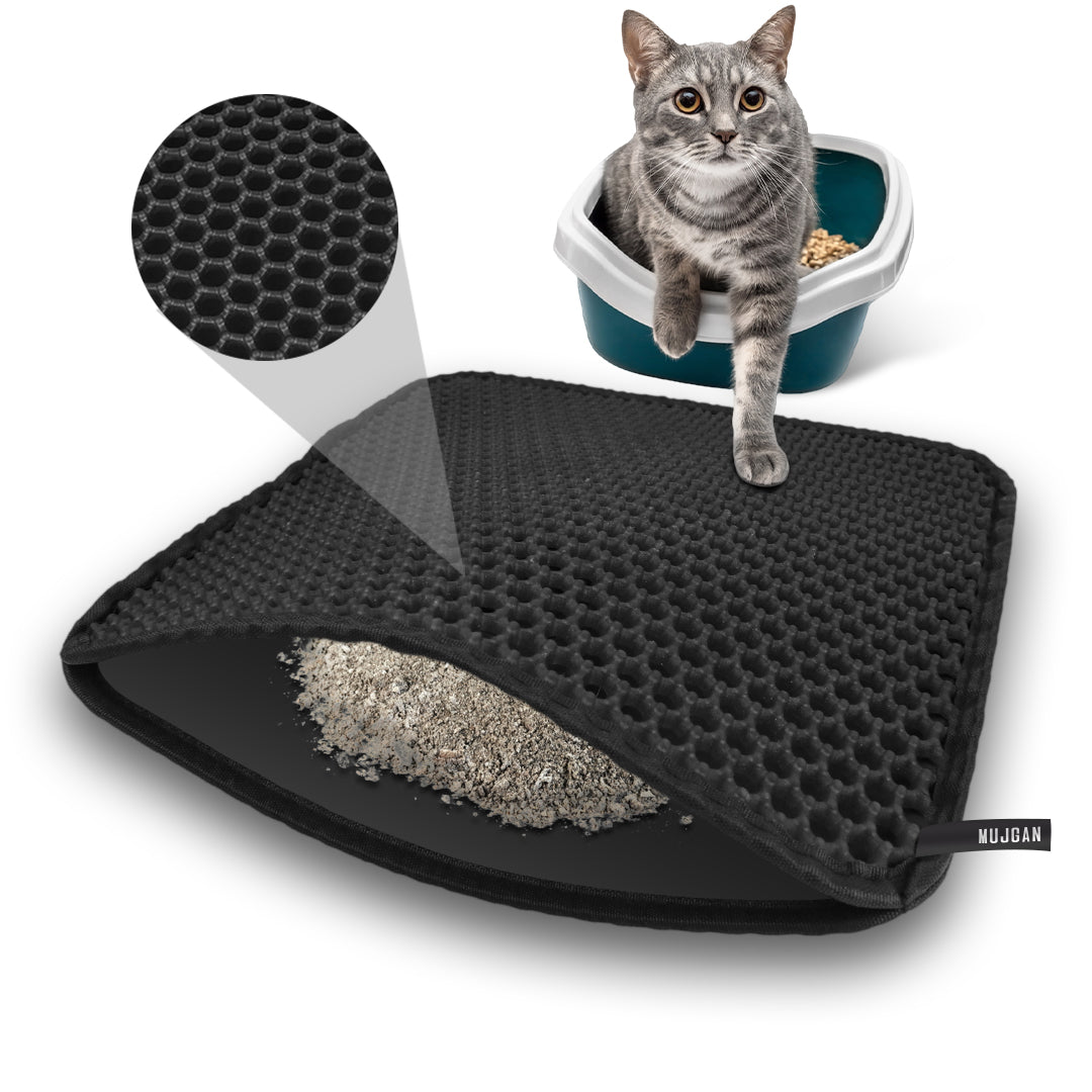 Waterproof, Double Layer, Washable Cat Litter Mat (30x22 CM)