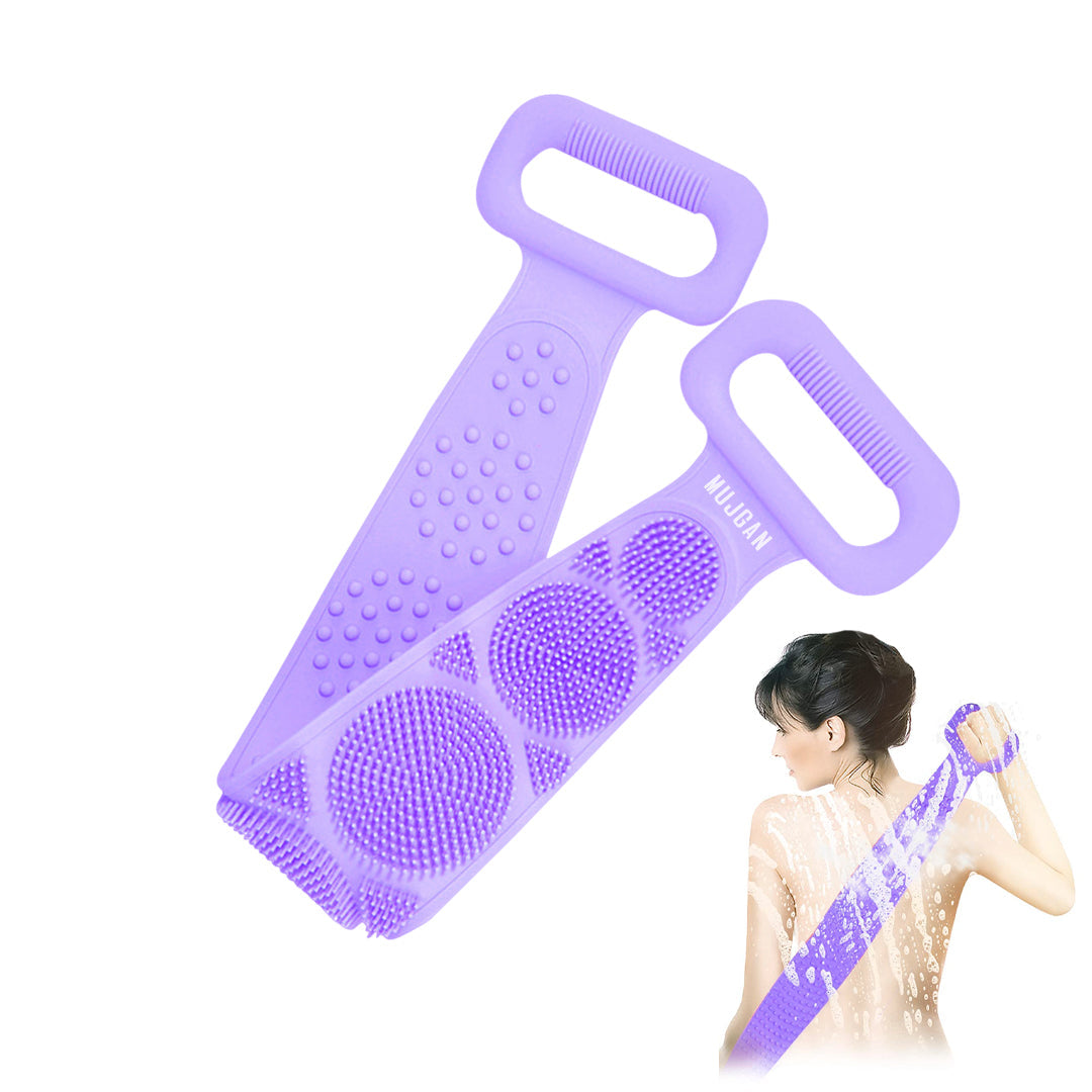 Silicone Body and Back Wash Bath Brush (Purple)