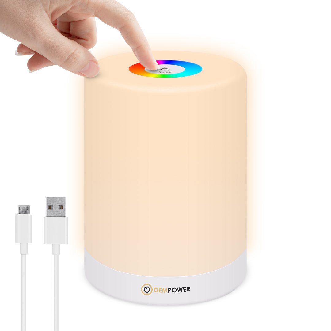 Touch Sensor Table Lamp (Warm White Light & Color Changing RGB)