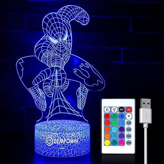 3D Superhero Illusion Lamp for Kids Room Decor