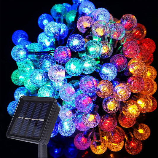 6M 30 LED RGB Waterproof Solar Lights for Garden