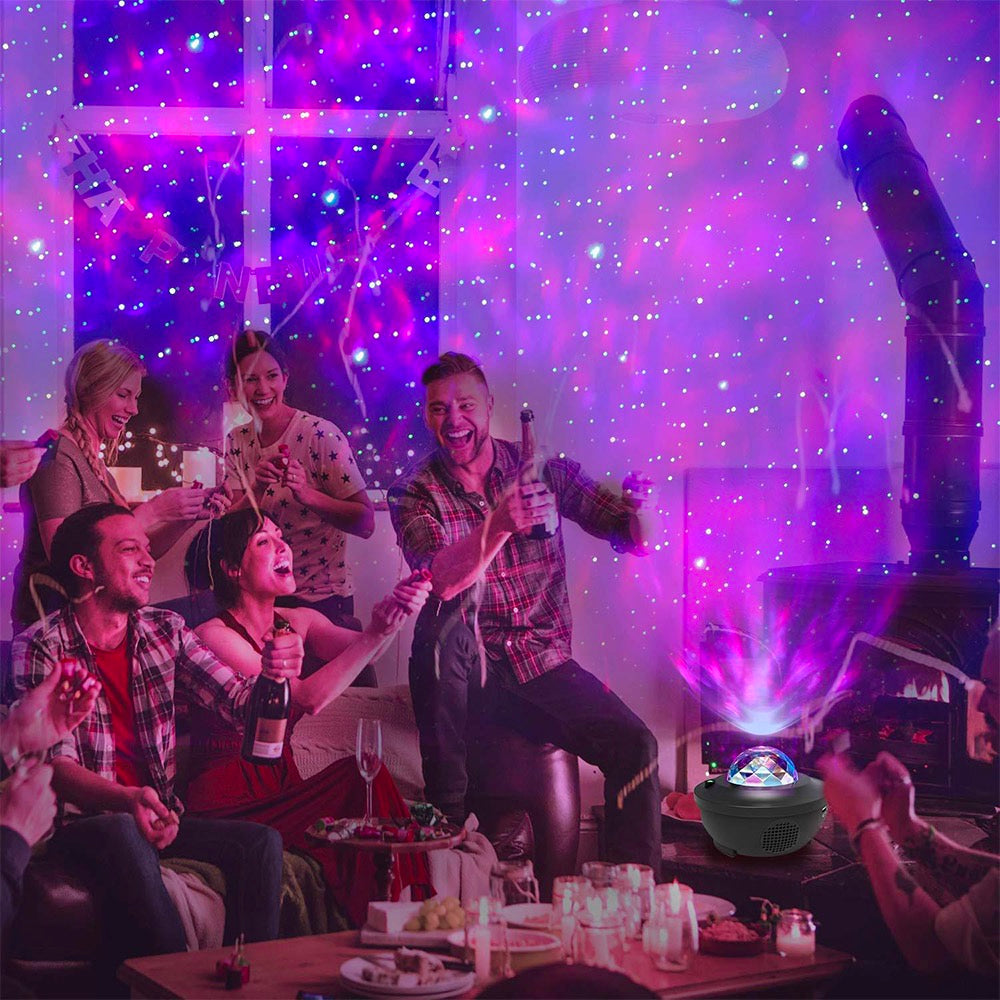 Galaxy LED Star Projector – Remote Controlled, Color-Changing Atmosphere Light, Party & Room Ambiance Projector